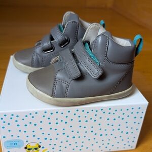 Ten Little Everyday High Top Toddler Shoes Grey 7 Sneakers USED